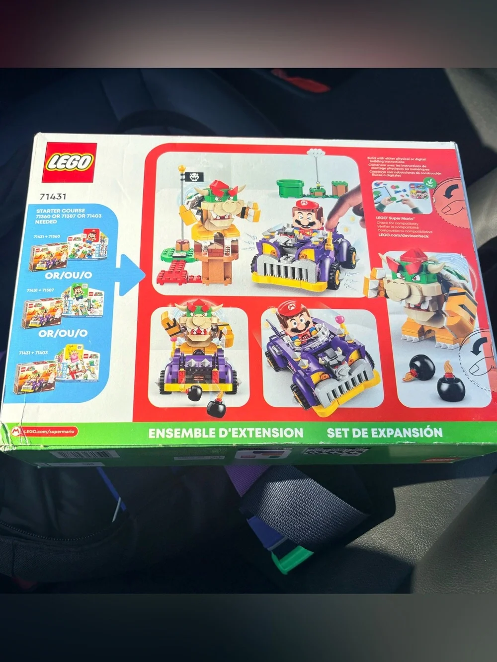 Lego Super Mario Bowser Car Expansion Set - Purple, Yellow, Green